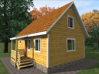 Дом из бруса 6х8 | Одноэтажные с мансардой деревянные садовые домики