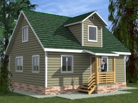 Каркасный дом 7х9 | Одноэтажные с мансардой деревянные садовые домики