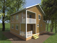 Каркасный дом 7х8 | Двухэтажные деревянные дома и коттеджи