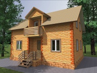 Каркасный дом 7х9 | Полутороэтажные деревянные дачные дома