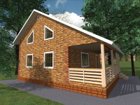 Каркасный дом 8х9 | Полутороэтажные деревянные дома и коттеджи 8х10