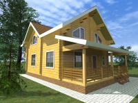 Дом из бруса 8х11 | Полутороэтажные деревянные дома 8х11