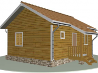 Дом из бруса 6х8 | Одноэтажные деревянные дома и коттеджи 6х8