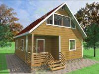 Каркасный дом 7х9 | Одноэтажные с мансардой деревянные дачные дома