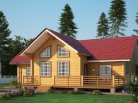 Дом из бруса 12х14 | Одноэтажные деревянные коттеджи 12х14